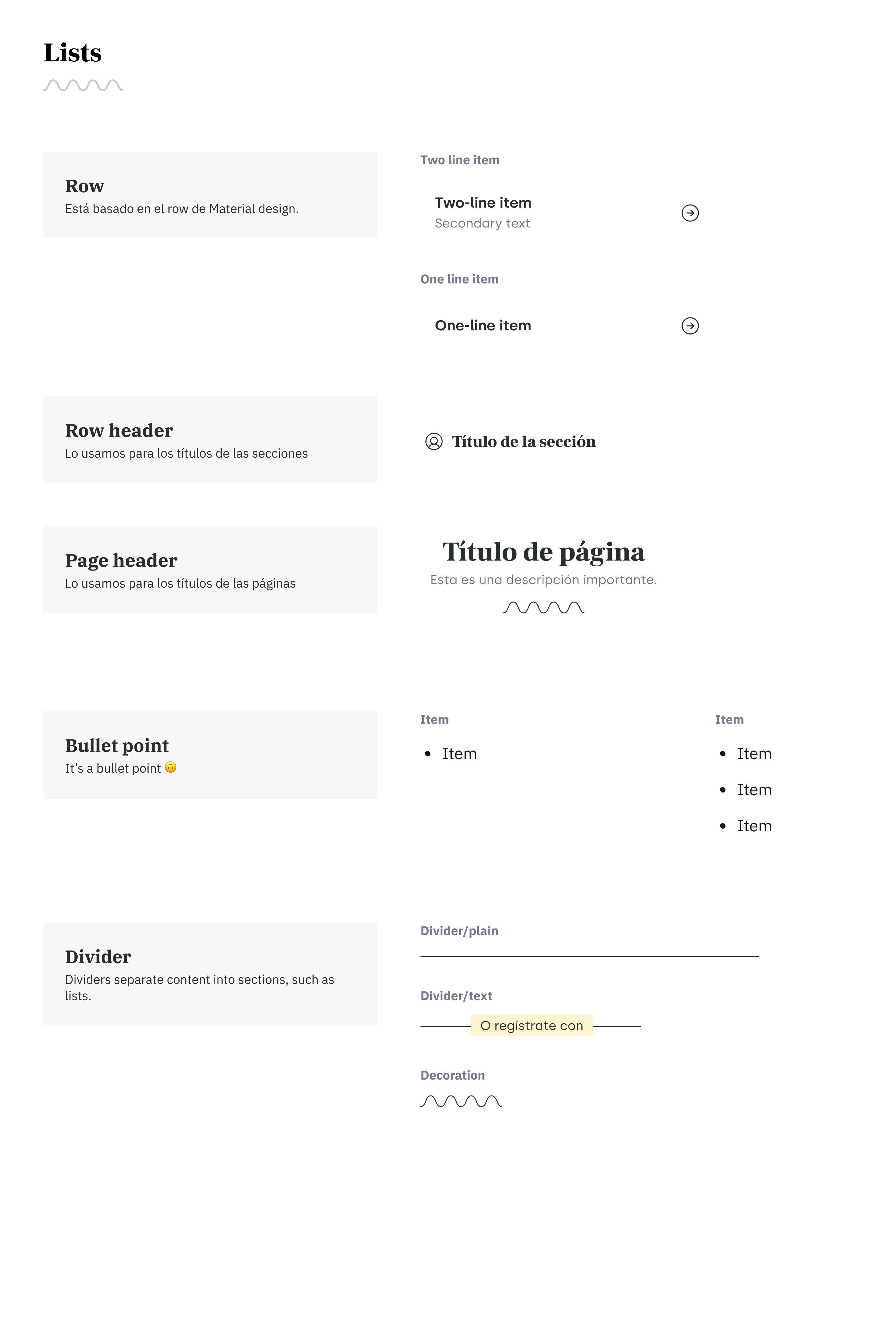 Lists